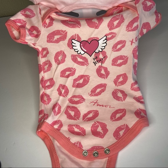 Betsey Johnson Pink Bodysuit Set of 5 - Picture 5 of 5